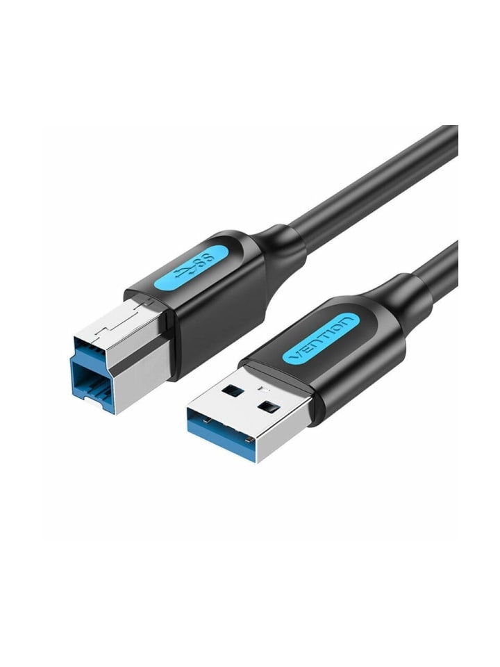 USB 3.0 A auf B Druckkabel - Adapter-Kabel 2A 1m PVC Schwarz