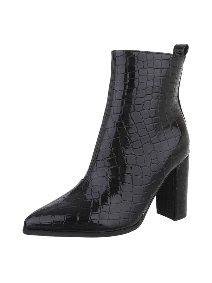 High Heel in Schwarz und Silber