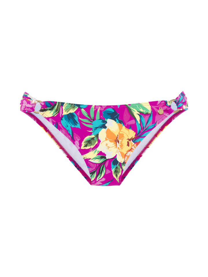 Bikini-Hose in pink bedruckt