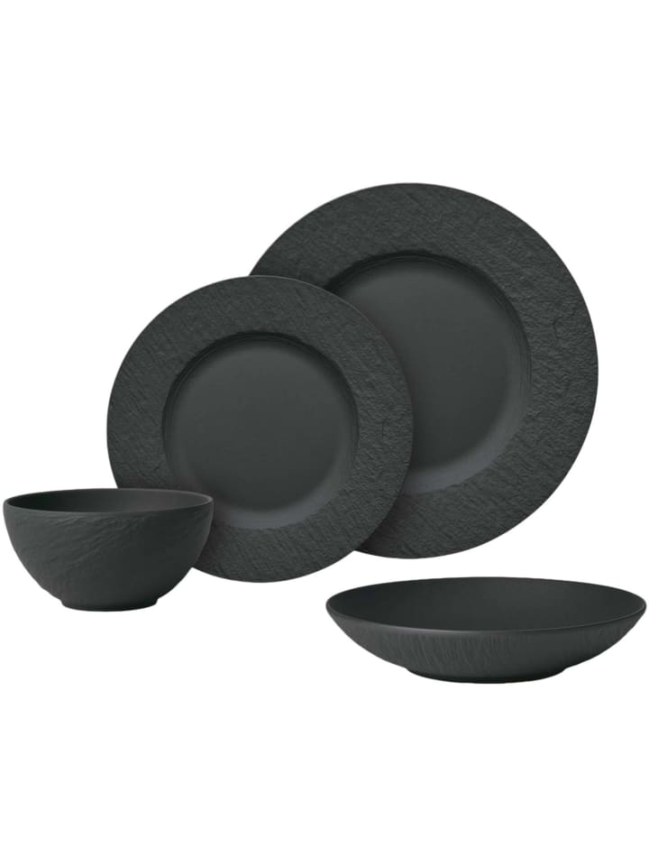 16-tlg. Tafelservice Manufacture Rock in Schwarz