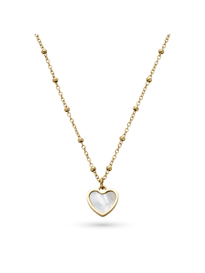Halskette Pearl Heart in gold