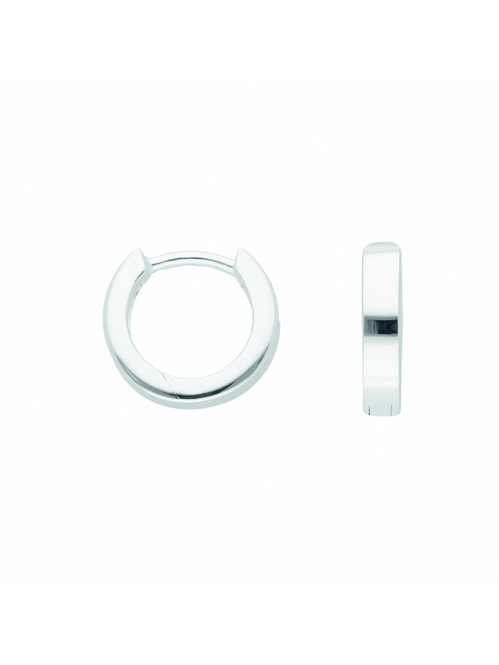 Damen 925 Silber Ohrringe / Creolen Ø 12 mm in silber