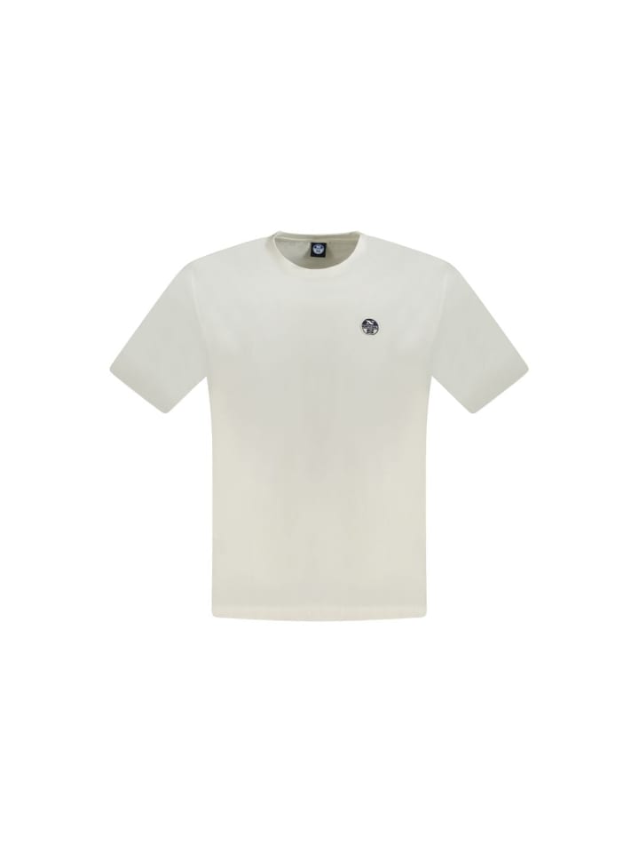 Weiß Baumwolle Herren T-Shirt