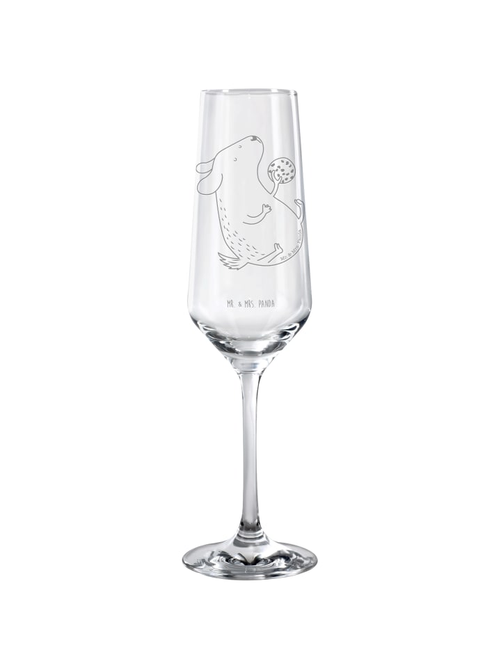 Sektglas mit Gravur Hund Keks ohne Spruch in Transparent