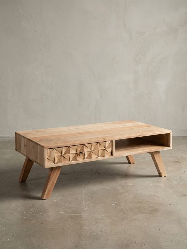 Couchtisch | Akazie, 95x35x50cm, Schublade