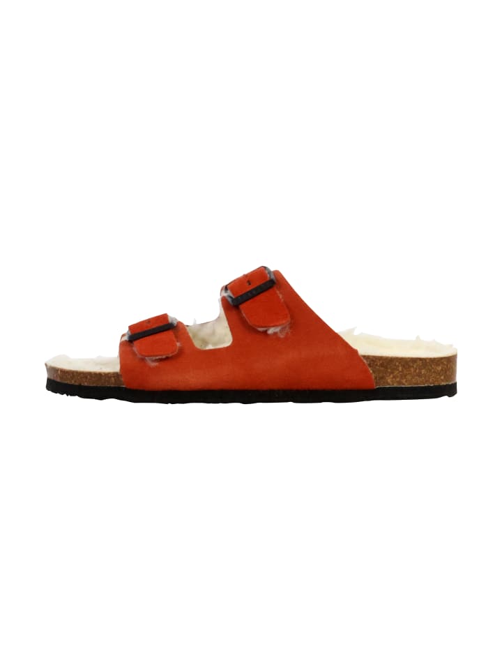 Beta-Pantoletten aus Leder Orange
