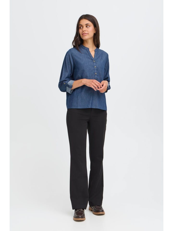 Langarm-Bluse FRVILDA Regular fit in RAW BLUE DENIM