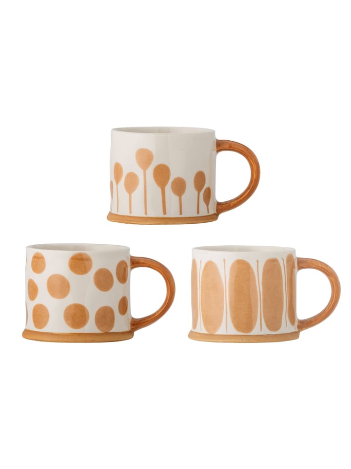 Creative Collection Linora Becher 3er-Set in braun