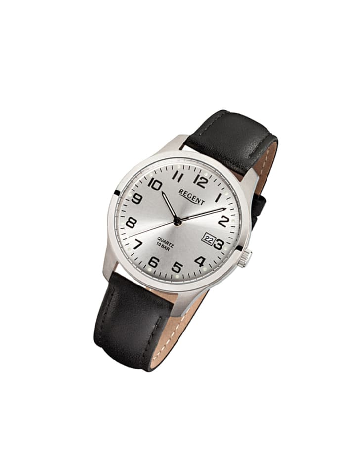 Armbanduhr Regent Titan-Uhren schwarz mittel (ca. 37mm)