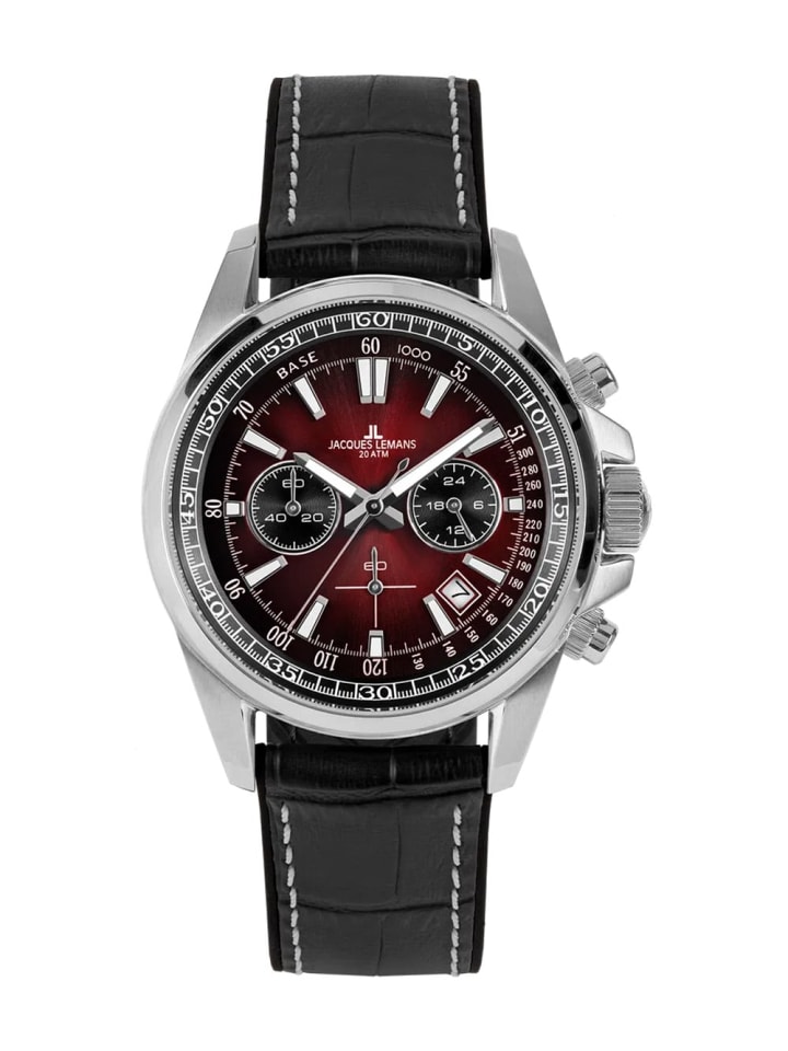 Herrenuhr Chronograph Liverpool Schwarz/Rot