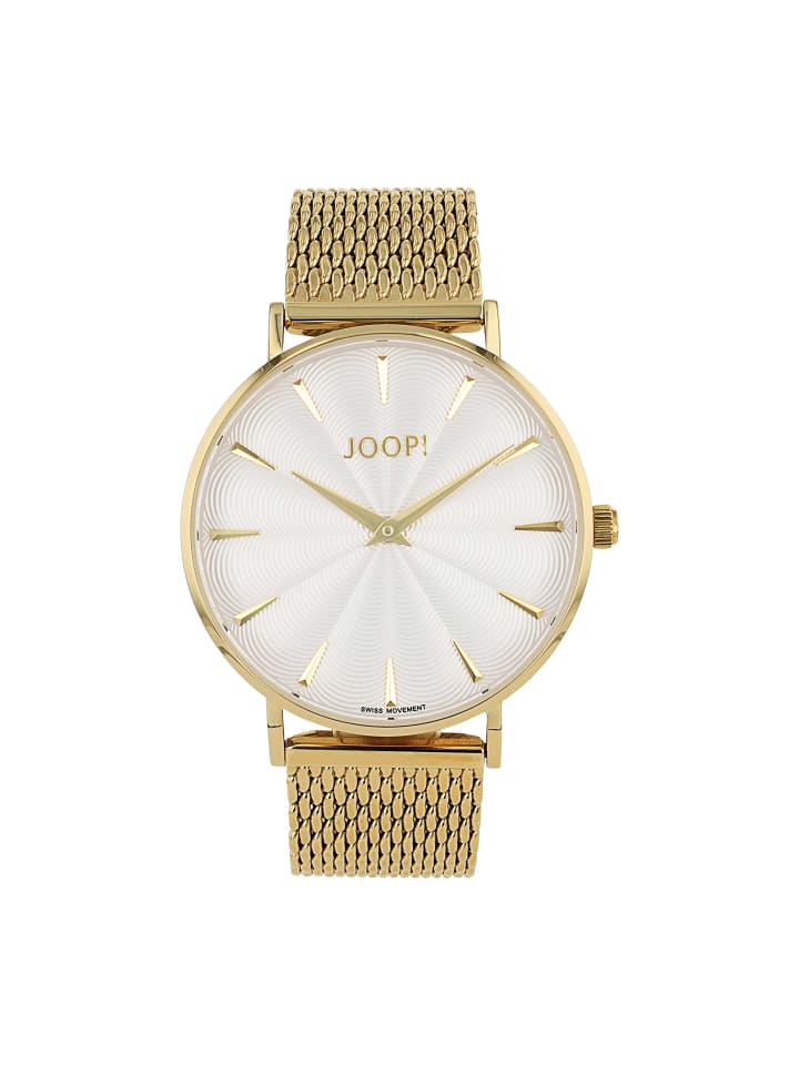 Edelstahl IP Gold Armbanduhr 36 mm