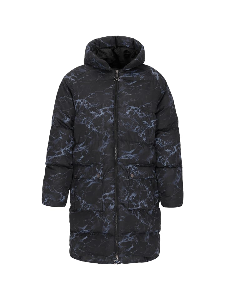 Women Coat in BLACK MULTICOLOR
