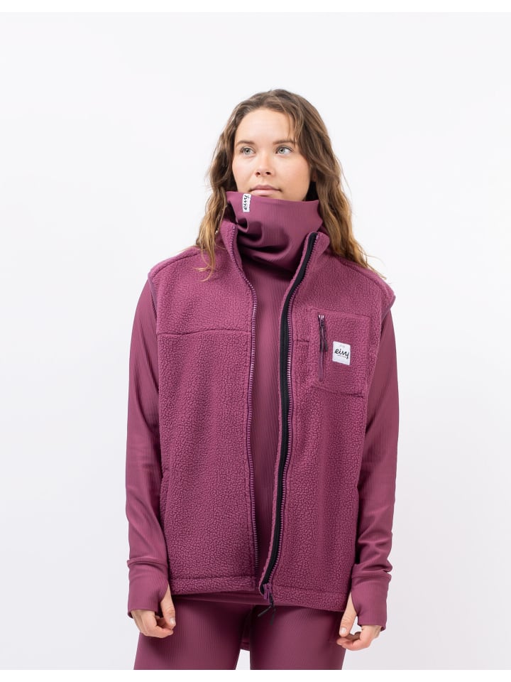 Weste Lumberjackie Sherpa Vest in Pinkgundy