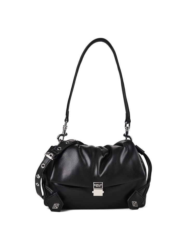 Schultertasche 24 cm black