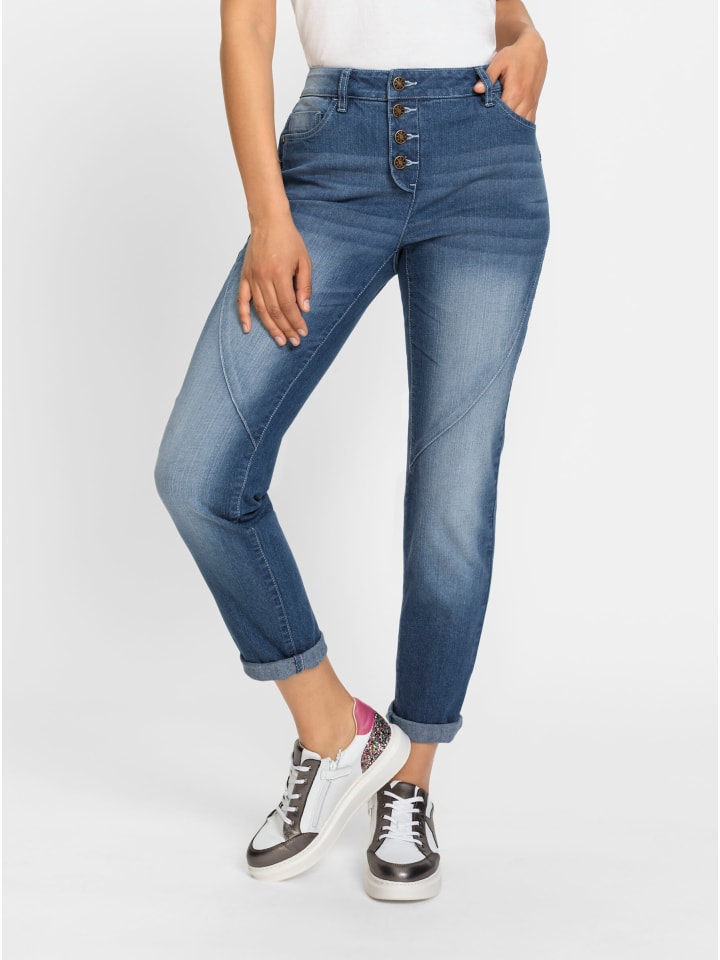 Jeans in blue-stone-washed