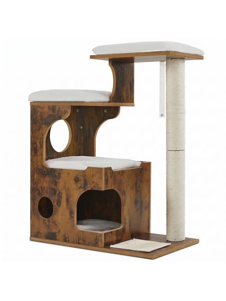 Katzenbaum Caen in Vintagebraun - (B)42 x (H)88 x (T)66 cm