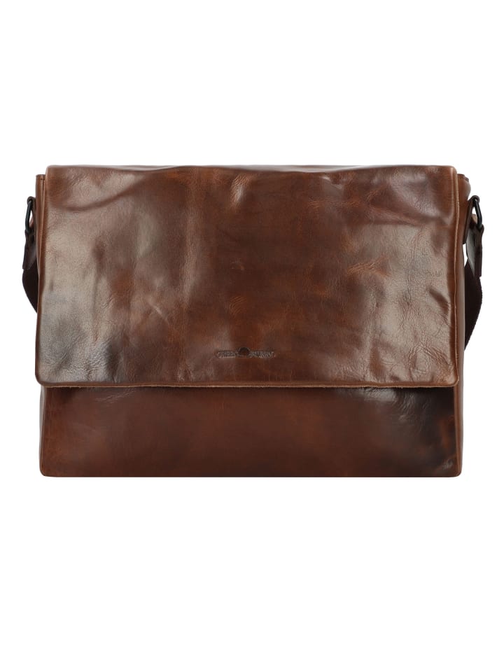 Newport Messenger Leder 35 cm coffee