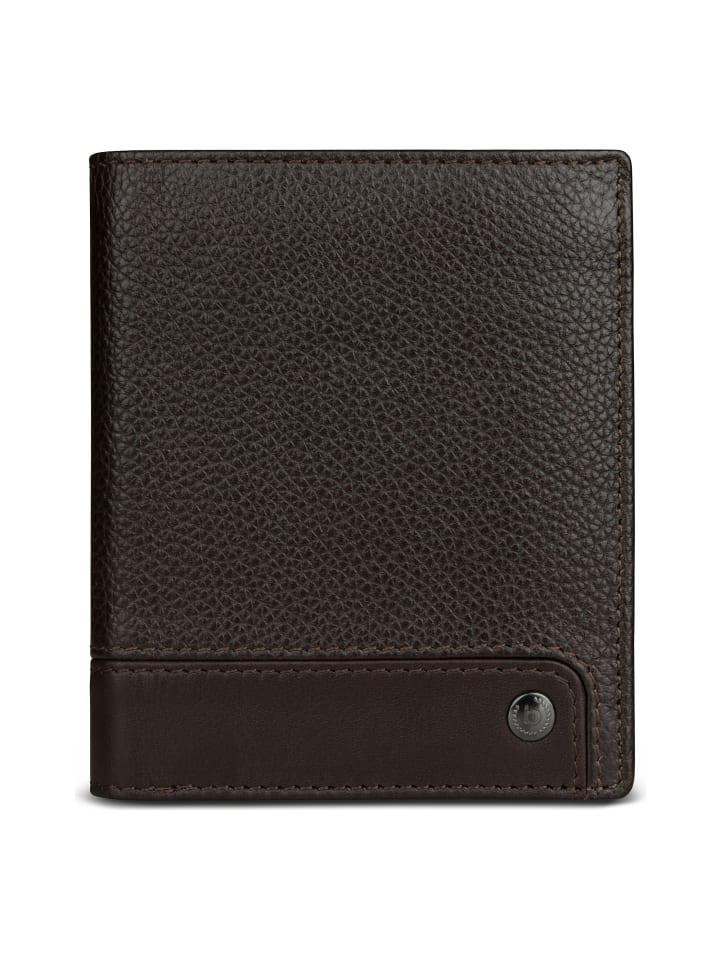 Due Geldbörse RFID Schutz Leder 9 cm braun