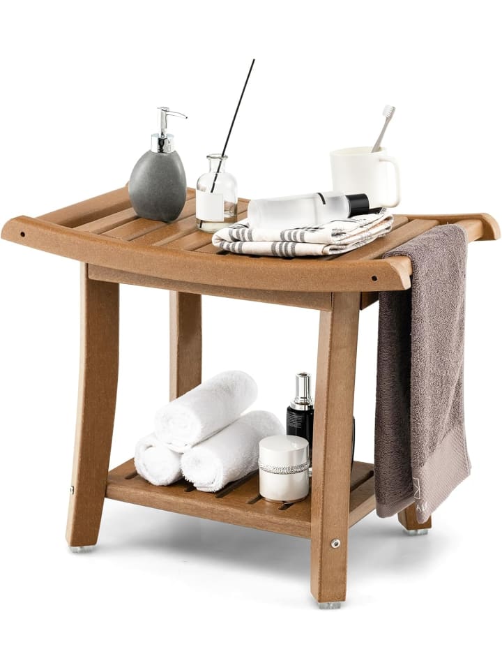 Duschhocker in Braun