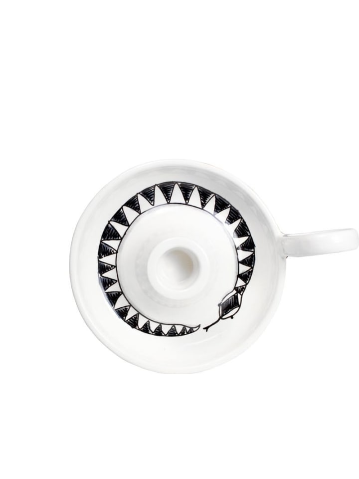 Kerzenhalter Schlangen in Schwarz - 16cm
