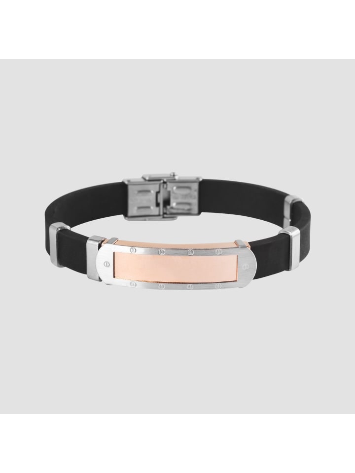 Unisex Armband aus Kautschuk 22 cm in gold