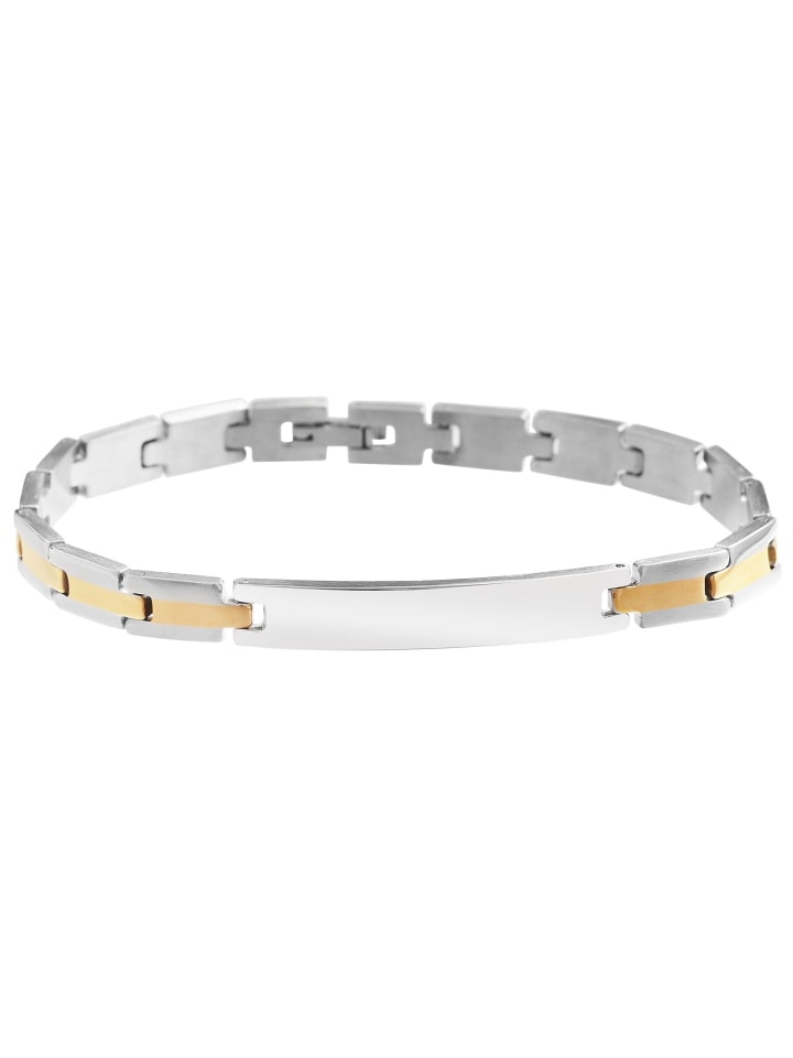 Herren Armband – Gliederarmband aus Edelstahl 21 cm in gold