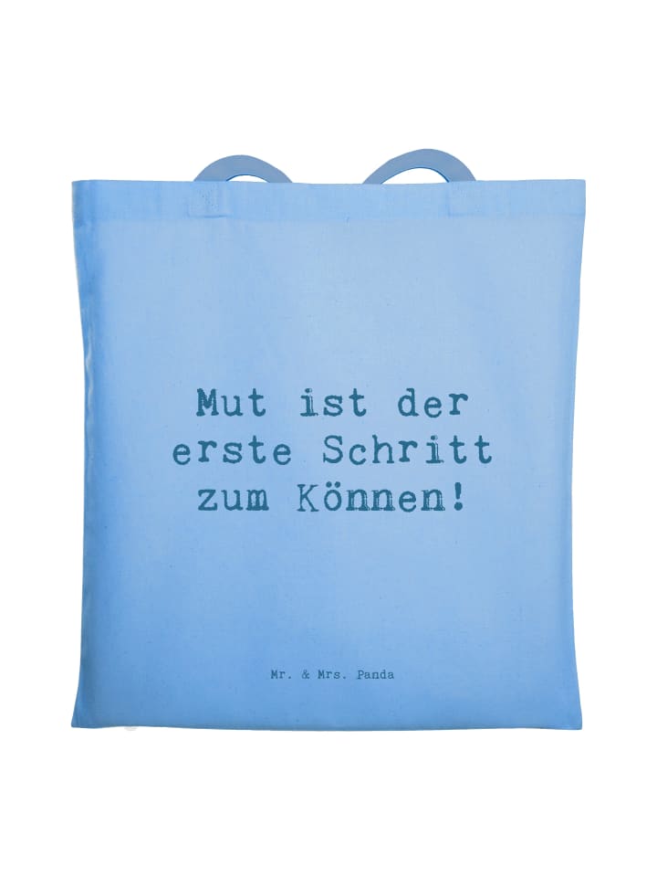 Tote Bag Spruch Sich in einer neuen Sportart ve... in Sky Blue