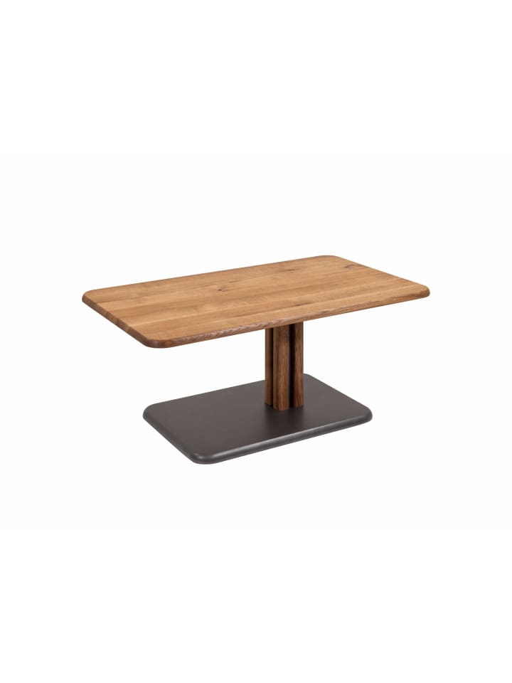 COUCHTISCH höhenverstellbar Colly 100x49x60 Massivholz Grau/Wildeiche