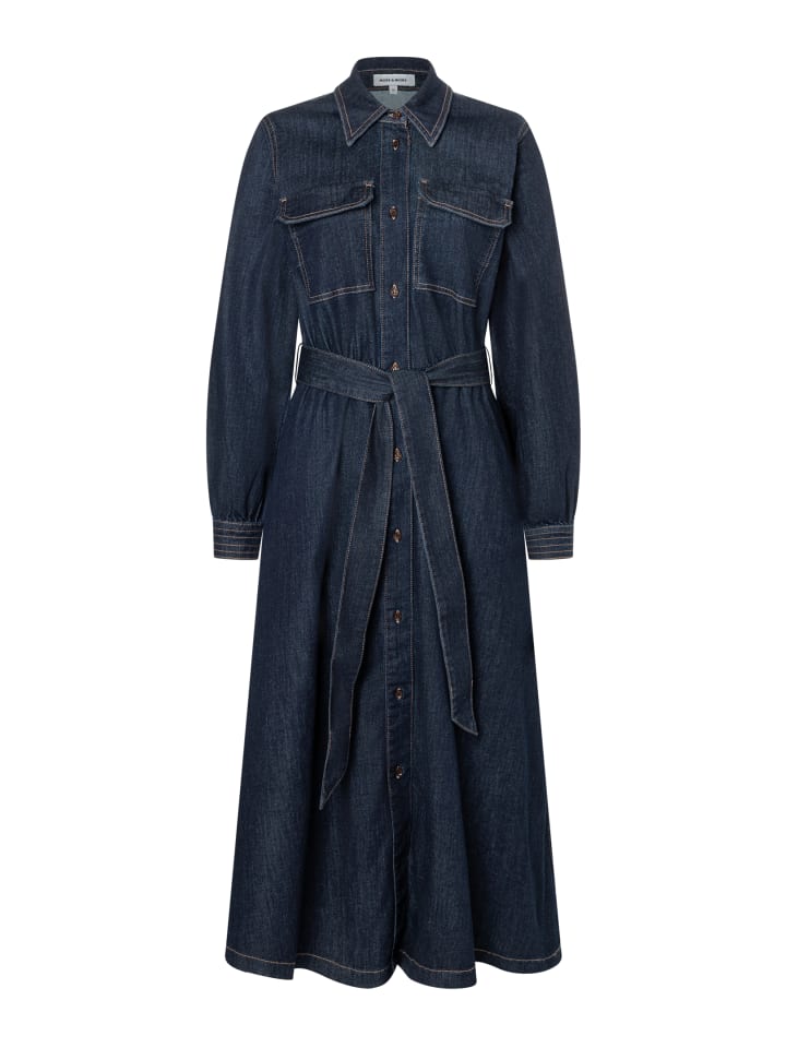 maxilanges, cooles Jeanskleid in dark blue denim