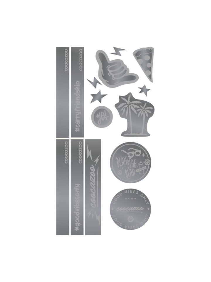 Reflektierendes Sticker-Set in Silver
