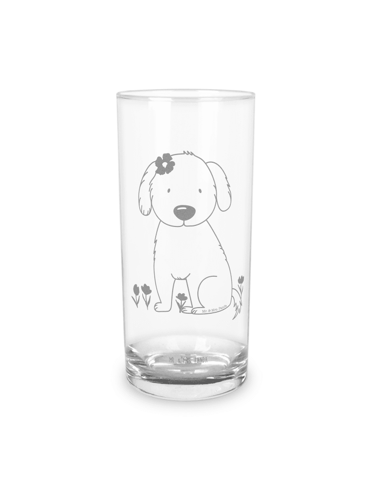 Glas Hund Dame ohne Spruch in Transparent