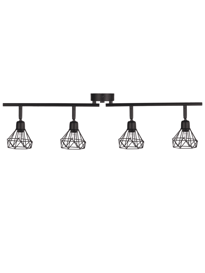 Wandleuchte ERMA in Schwarz - (W) 66 x (H) 18 x (L) 10 cm