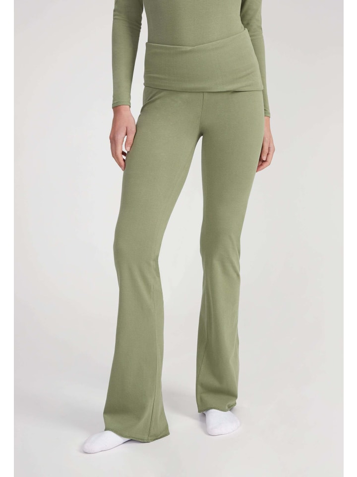 Foldover Pants in Olive