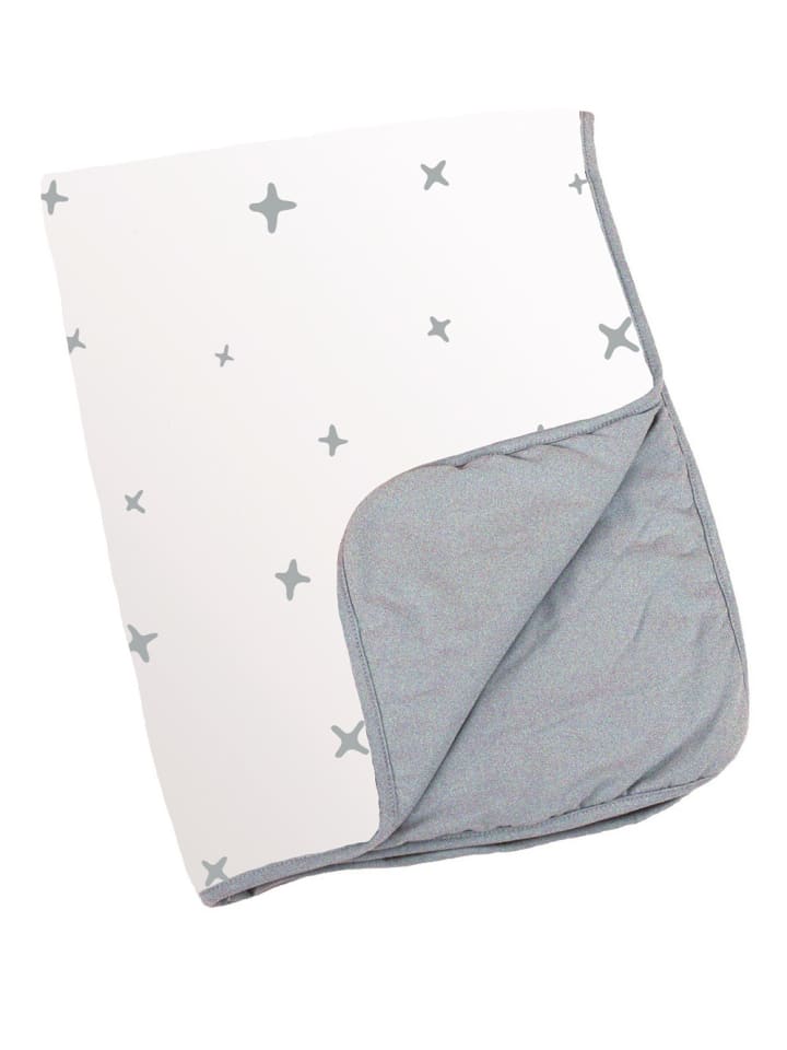 Babydecke Dream „Stars" in Blau-Grau