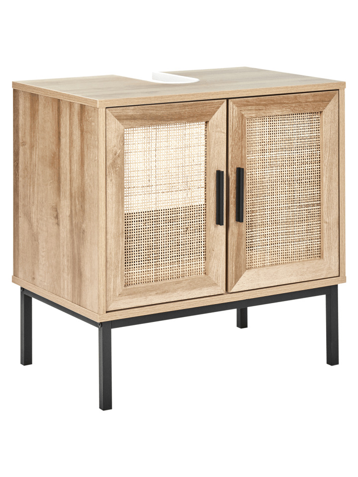 Waschbeckenunterschrank ROSELL in Naturfarben/Braun