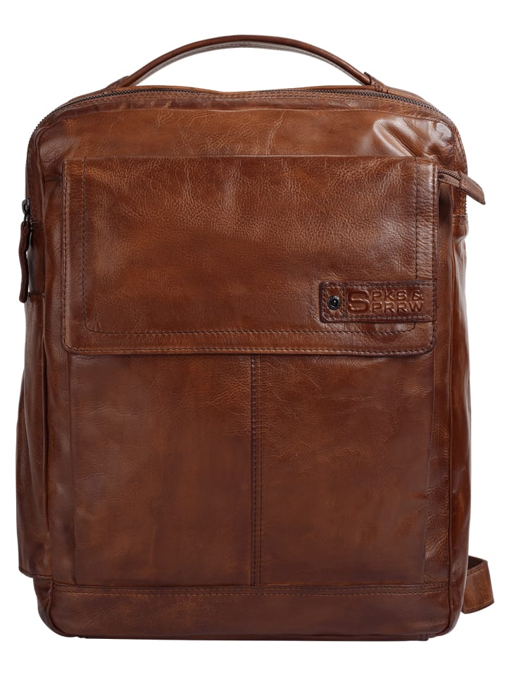 Rucksack echt Leder in cognac