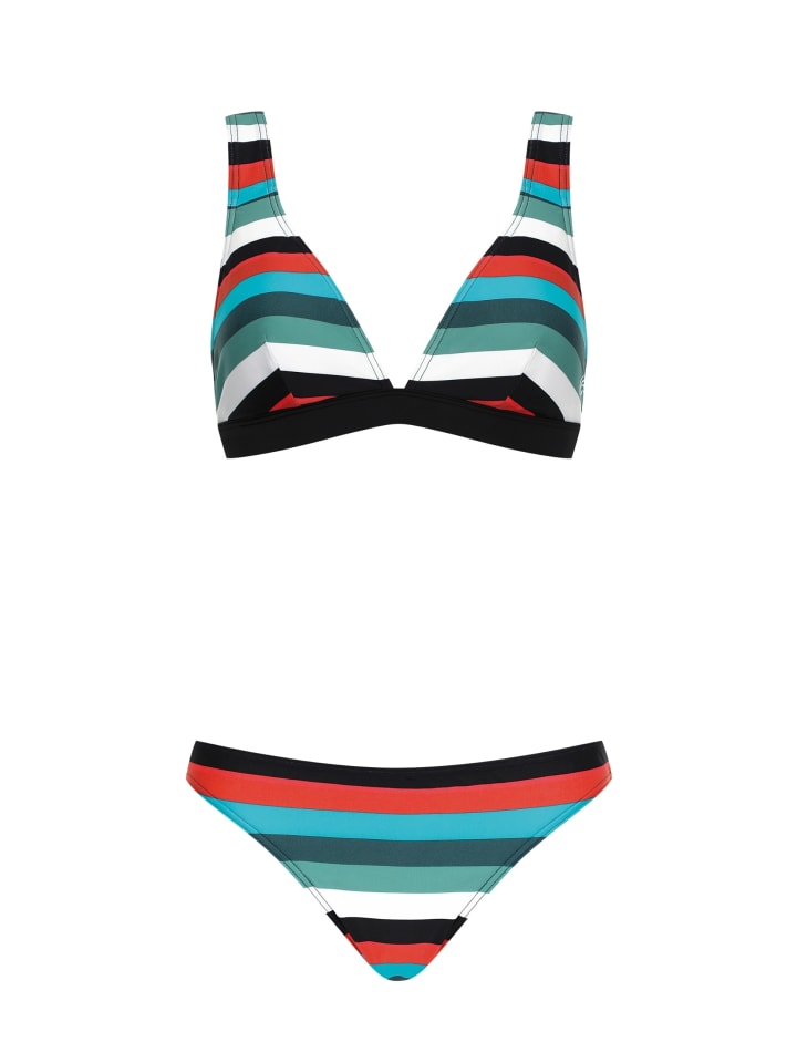 Bikini in schwarz/türkis
