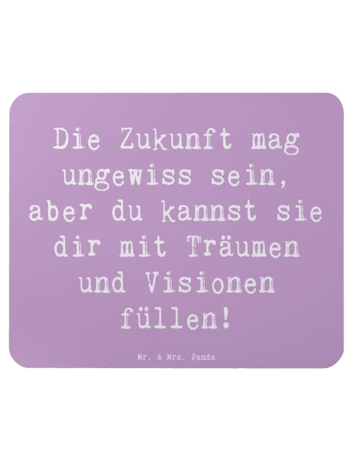 Mouse Pad Spruch Zukunftsplanung Ungewissheit a... in Lavendeltraum