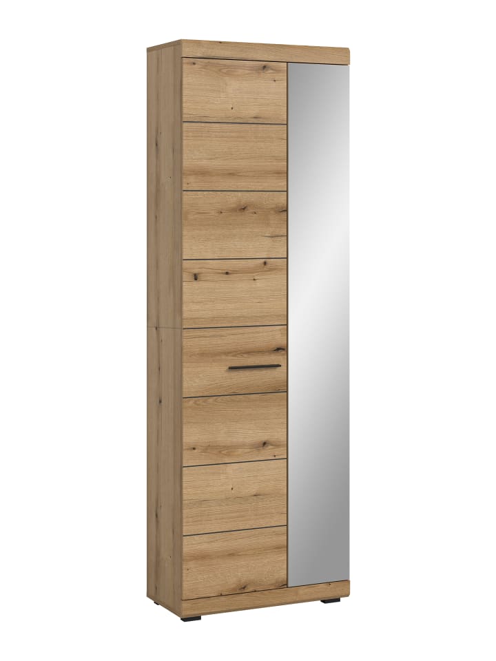 Garderobenschrank (B/H/T: 62x197x37 cm) in Evoke Oak Nachbildung