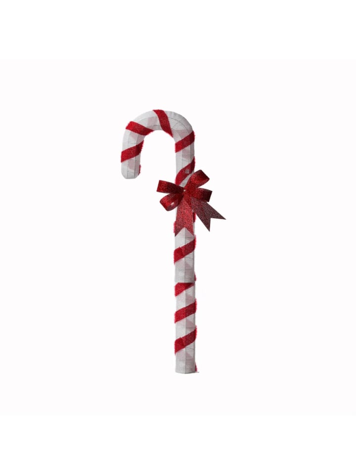 LED Zuckerstange XXL Gartendeko Weihnachtsdeko H: 1,2m in rot, weiß