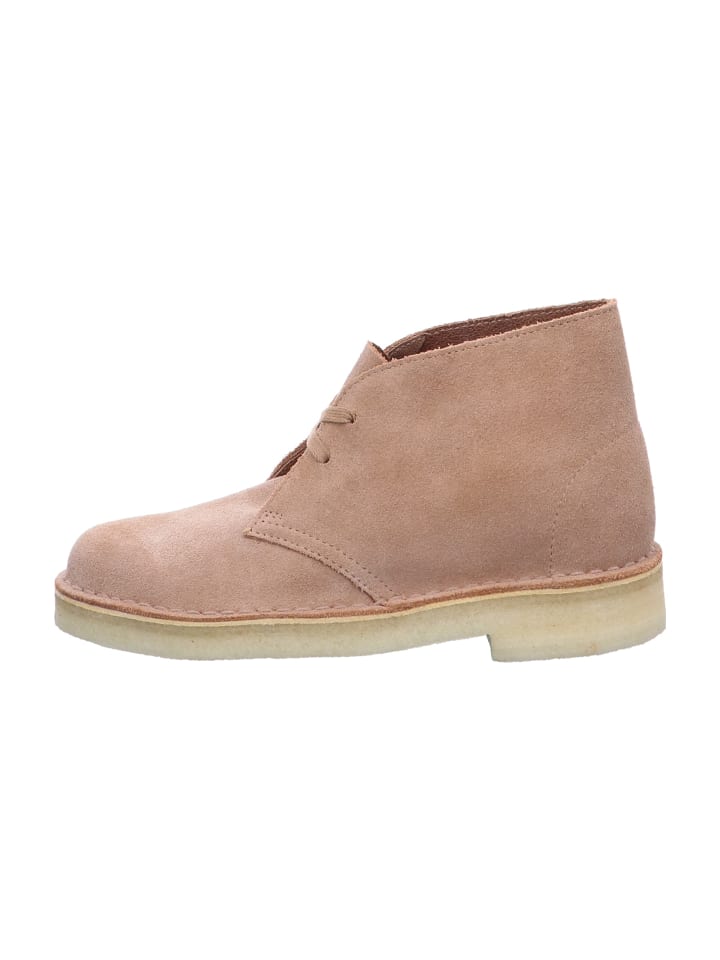 Schnürstiefeletten in Beige
