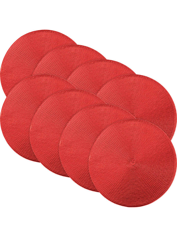 Tischset 8er-Pack Amadora in rot