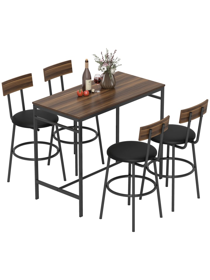 Bartisch Set in Braun 110L x 55B x 90H cm