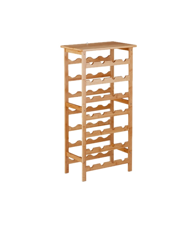 Weinregal in Natur - (B)47 (H)94 x (T)29 cm