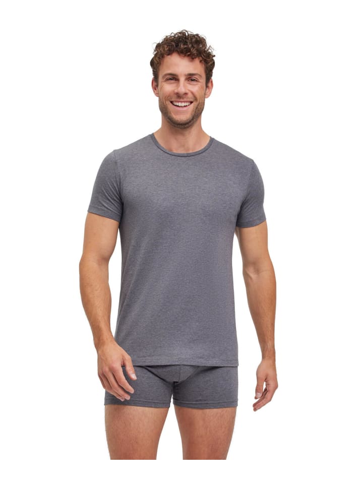 Daily Comfort 2er-Pack T-Shirt Rundhals in Dark grey