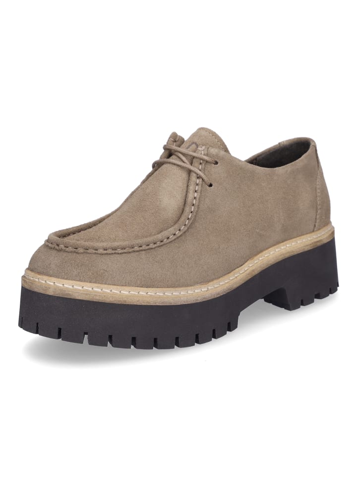 MINKA Schnürschuh in Taupe