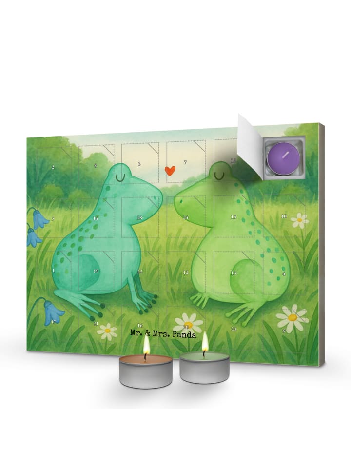 Adventskalender Frosch Liebe Design ohne Spruch in Weiß