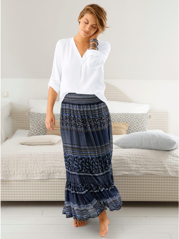 Longbluse in weiß
