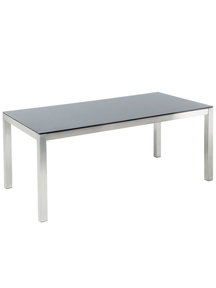 Esstisch GROSSETO in Schwarz/Silber - (W) 90 x (H) 76 x (L) 180 cm