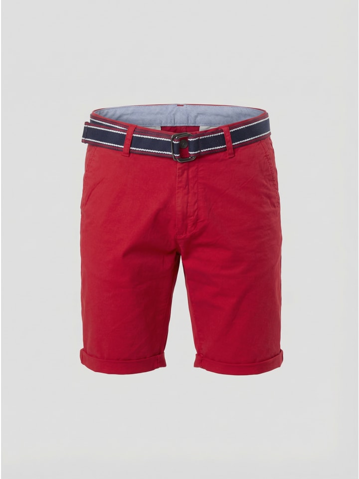 Regular nautische farb baumwoll-chino in rot